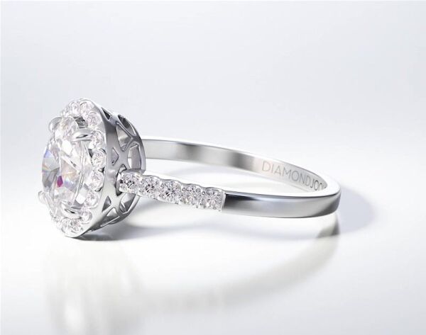 PAVE SOLITAIRE RING ENG057